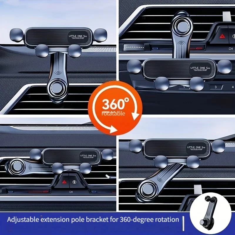 Universal Gravity Car Phone Holder Air Vent Mount Shockproof GPS Stand Clip for 4.7-7 Inch Smartphone