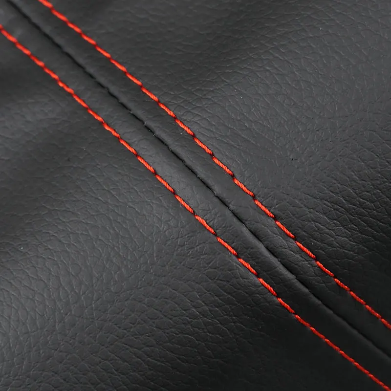 LHD 4 Doors Car Black-red line Armrest Cover For VW Passat B5 1998 1999 2000 2001 2002 - 2005 Door Armrest Panel Leather Trim