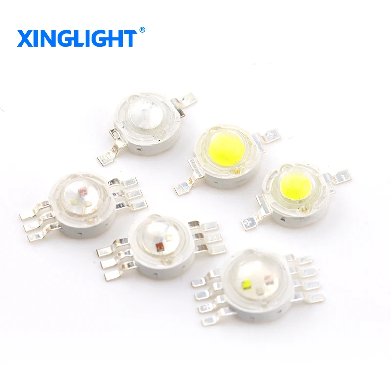 

XINGLIGHT 10pcs 6070 ball head White emerald green red blue 1W