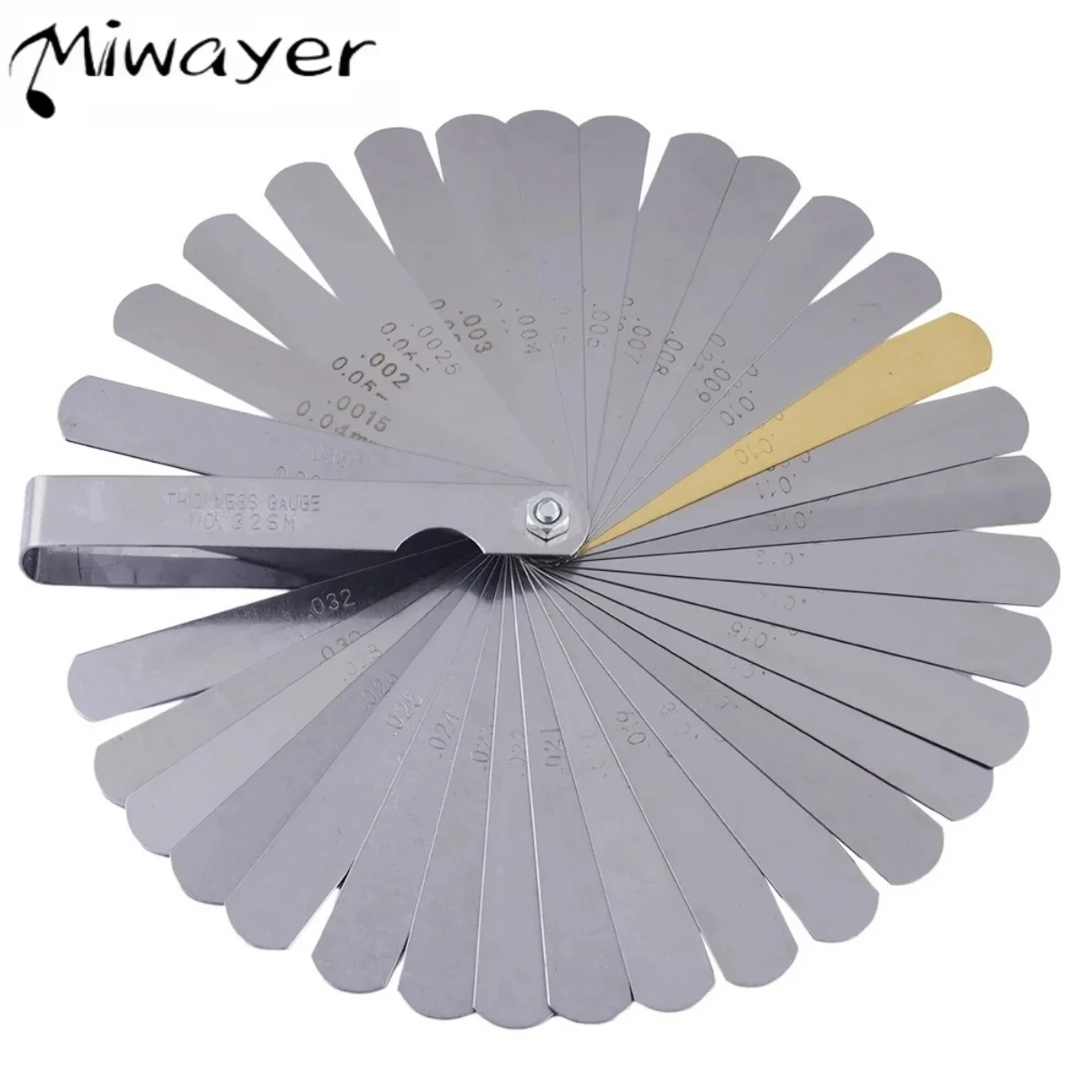 Miwayer 32 Blades Guitar Feeler Gauge Set Precision Luthier 