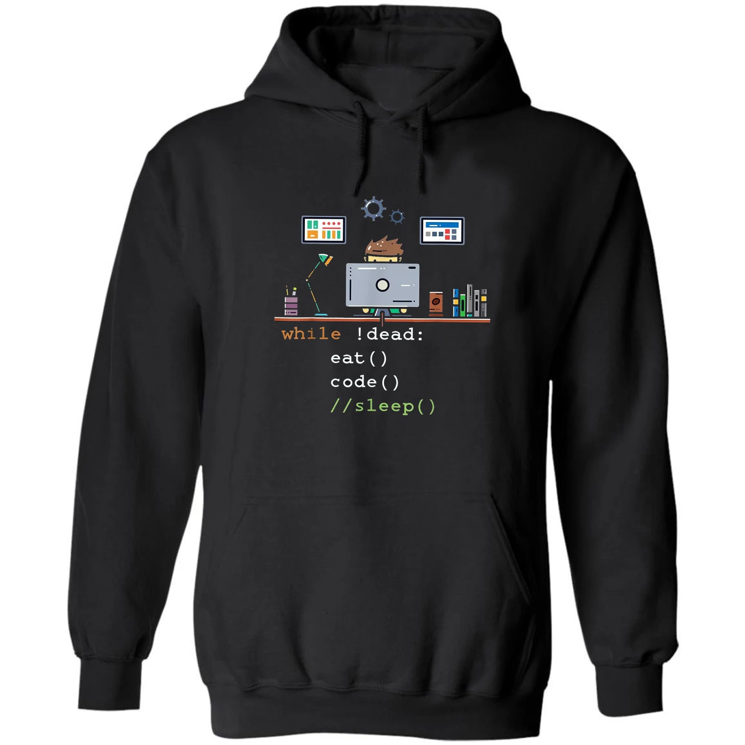 

Eat Code Sleep Computer Science Python Programmer Pullover Hoodie New 100% Cotton Casual Mens Sweatshirt Fashion Streetwear