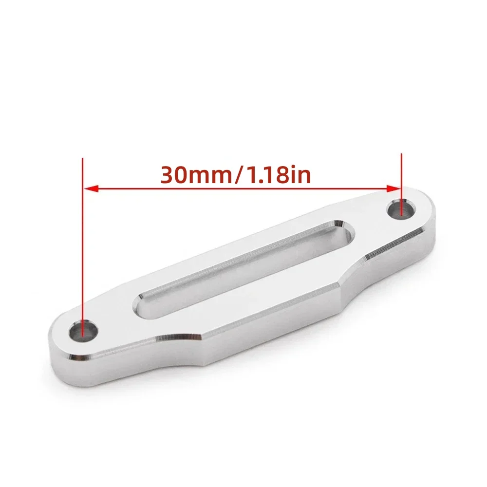 Metal Winch Hawse Fairlead Aluminum Alloy Control Mount Plate Replacement for 1/10 RC Crawler Axial SCX10 TRX‑4 D90 RC4WD Car