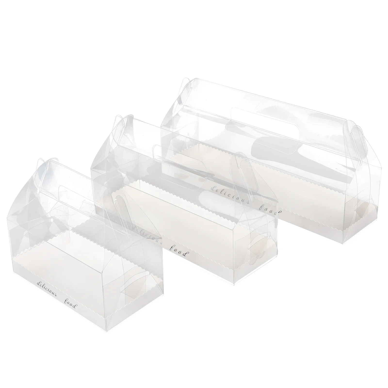 

6Pcs Clear Cake Boxes Transparent Dessert Containers Portable Biscuit Holders Durable Cake Packaging Boxes for Wedding Party