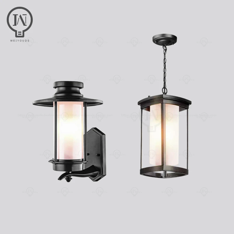 

Aluminum Outdoor Wall Lamp Villa Garden Garage Wall Lamp Doorway Corridor Outdoor Pendant Lamp