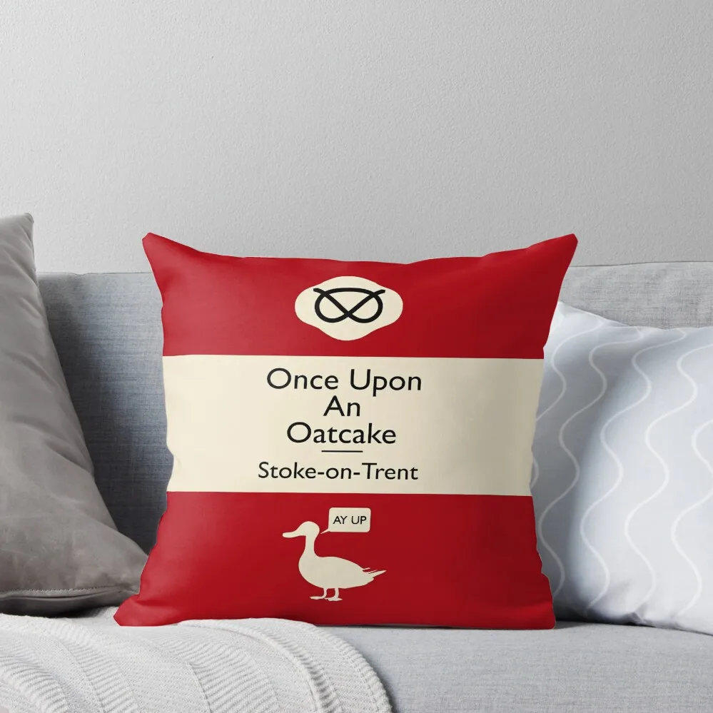 

Once Upon An Oatcake - Stoke-on-Trent Throw Pillow Room decorating items Luxury Pillow Cover