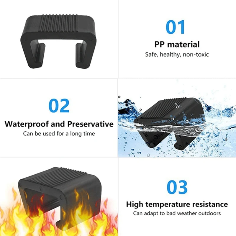 10ชิ้นคลิปเฟอร์นิเจอร์ในสวนตัวต่อเฟอร์นิเจอร์หวายกันเปลี่ยนรูปสำหรับกลางแจ้งโซฟาพลาสติกที่หนีบเก้าอี้หวาย