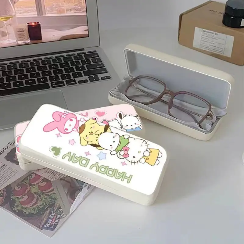 Sanrio Cartoon KuromiMy Melody Cinnamorollpochacco Anime Cute Glasses Case Portable Anti-Stress Anti-fall Sunglasses Case Kawaii