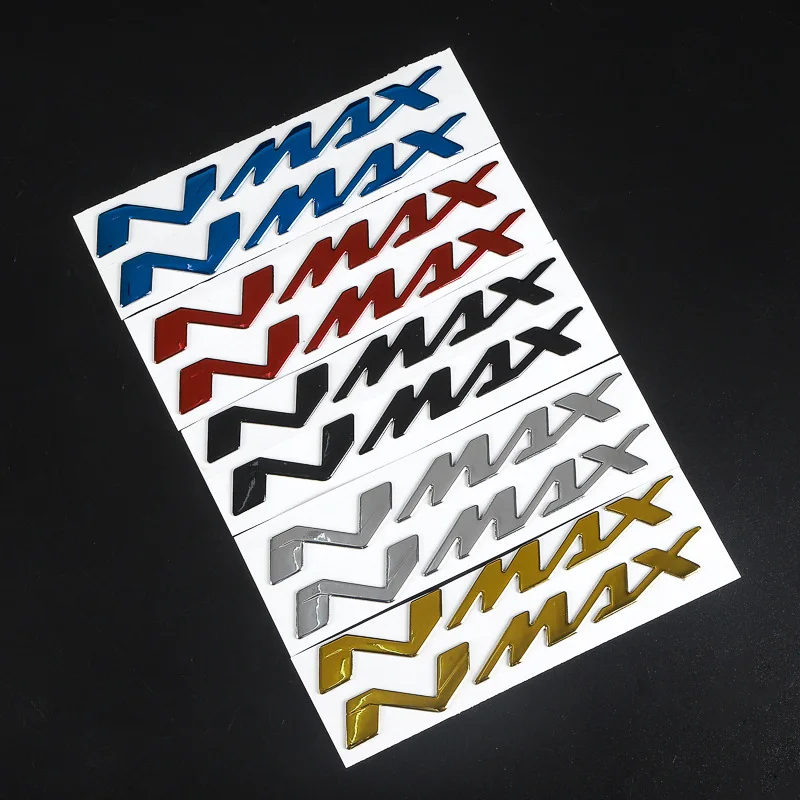 Motorcycle 3D Tank Emblem Stickers N-MAX Logo Decals Applique For Yamaha NMAX N MAX N-MAX 155 250 400 125 Motorbike Logo Decal