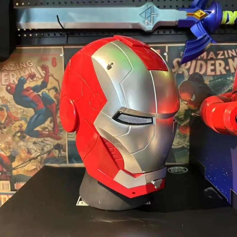 

Шлем Железного человека MK5, шлем Джарвиса, светящийся, с ручным открыванием и закрыванием, носимый, крутой, детский, маска для косплея для взрослых, рождественские игрушки