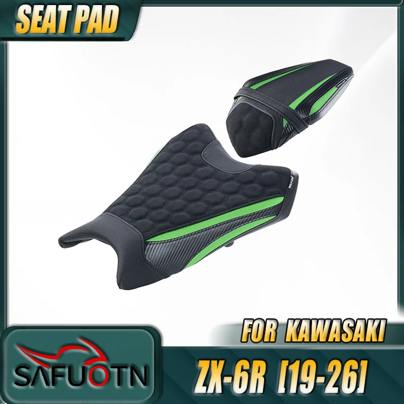 Für Kawasaki ZX6R 2019-2026 2025 2024 2023 2022 2021 2020 Sitzpolster - Hinteres Beifahrersitzkissen Vorderes Fahrersitzpolster