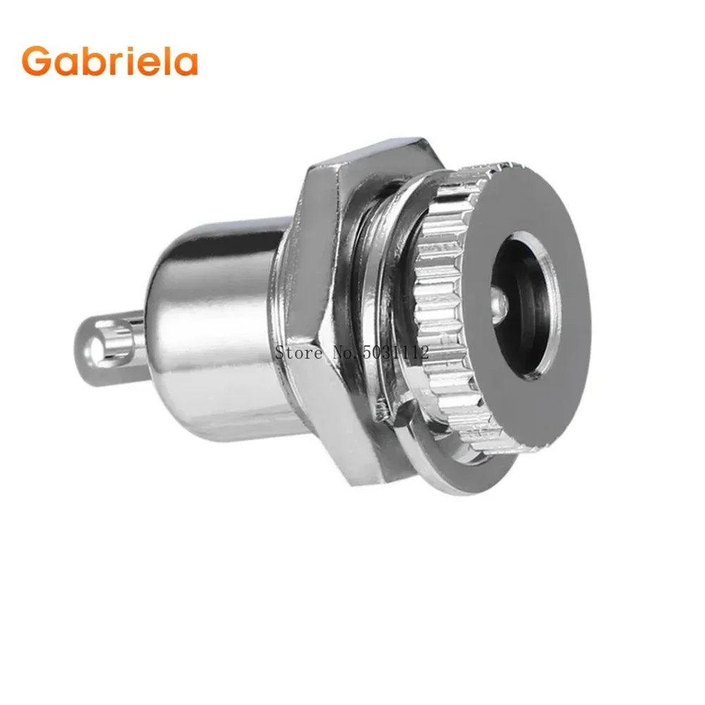 5/10PCS DC-099 5.5 mm x 2.1mm 2.5mm DC Power Jack Socket Threaded Female Panel Mount Connector Adapter Metal Open Hole 5.5*2.5mm