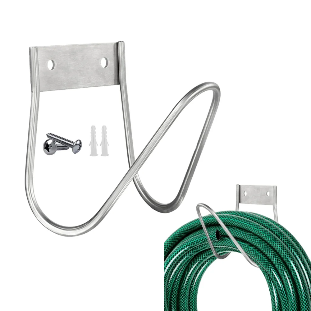 

Stainless Steel Garden Hose Holder Wall Mount Water Hose Hanger Garden Hose Hook for Garden Garage Or Yard Storage