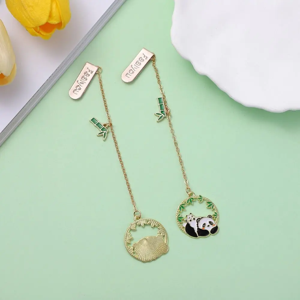 Perlengkapan kantor sekolah alat tulis siswa tanda paginasi logam klip buku Retro liontin rumbai pembatas buku gaya Tiongkok