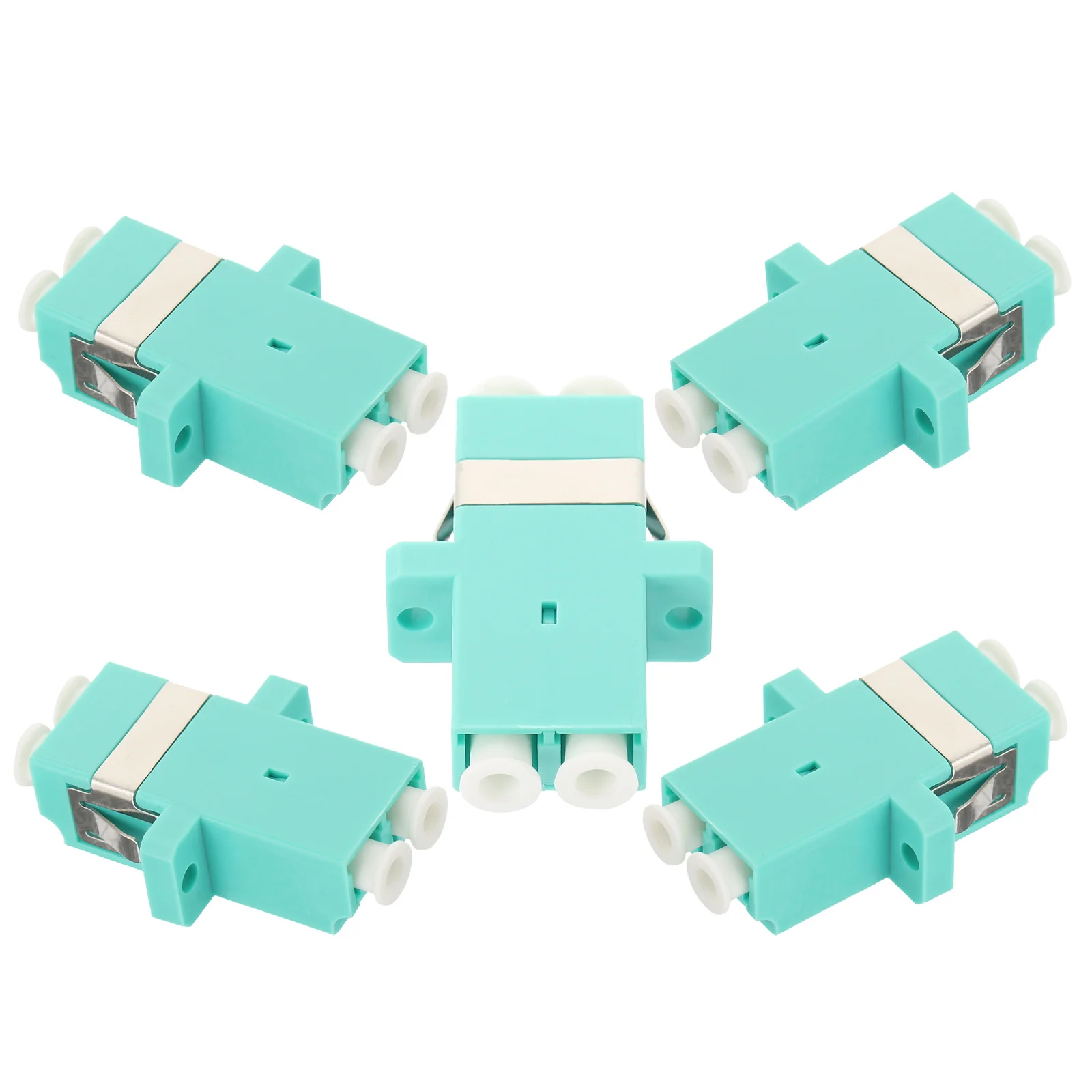 

5Pcs Lc Female to Lc Female Fiber Coupler Duplex Adapter Converter for Om4 Multimode Fiber Optic Cable Connector Low