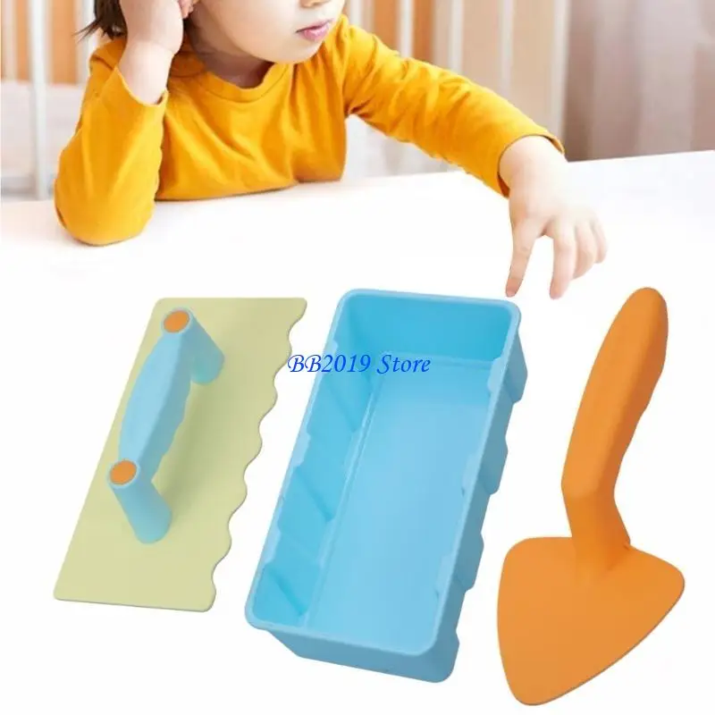 Q0KB 해변 장난감 컬렉션 모래 놀이를위한 벽돌 금형 및 도구 해변 재미 장난감 벽돌 빌딩 도구 해변 모래 장난감