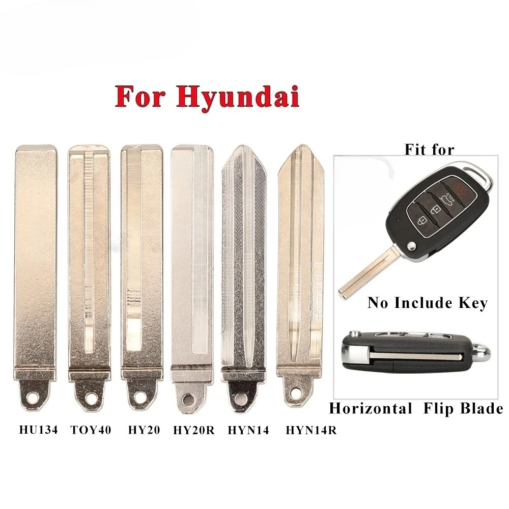 Niecięty, poziomy, składany kluczyk samochodowy do Hyundai Solaris Creta Ix25 Kona Tucson Sonata I40 Elantra Ix35 I20 Ix45