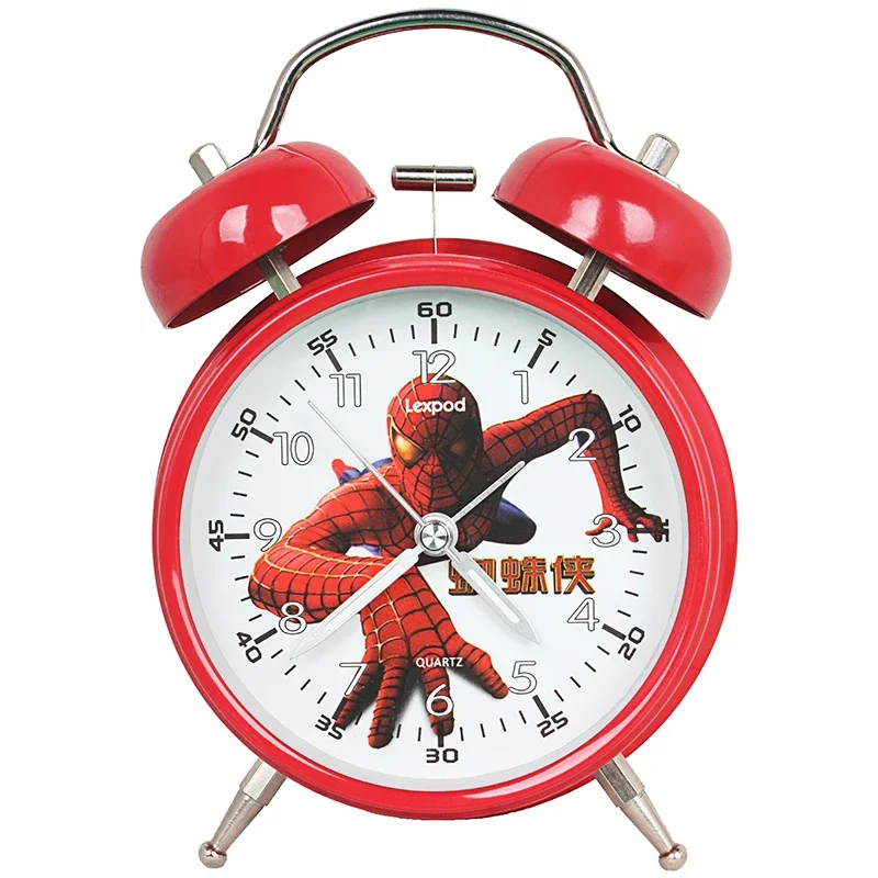 Marvel Spiderman children's alarm clock student creative personality lazy bedside luminous cute silent alarm clock holiday gift