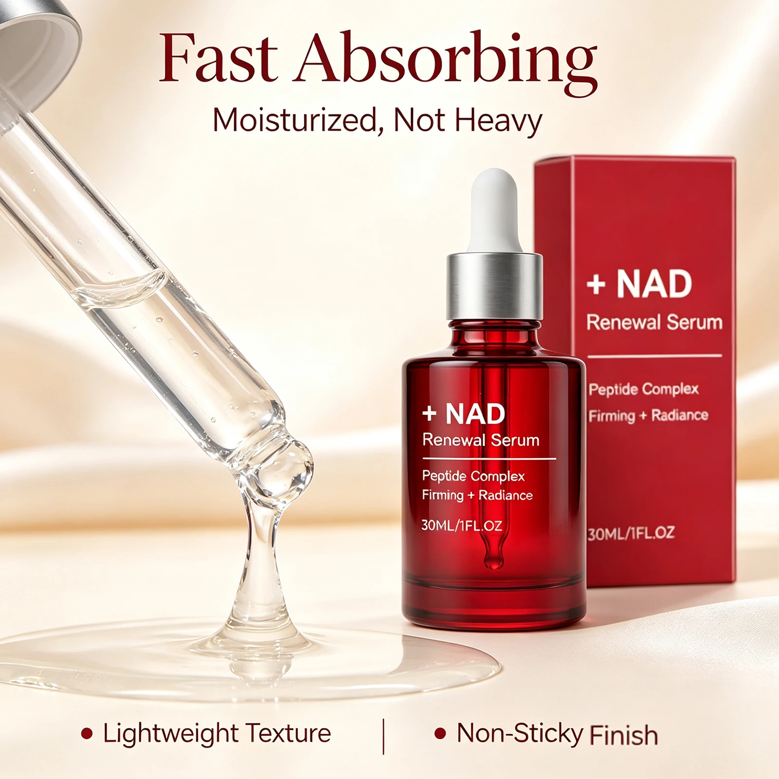 Image of Radiance Serum Plumping Tiefenwirksame Feuchtigkeitspflege Glättender Glow-Booster Revitalisierendes Gesichtsserum Leichtes Seidiges Serum