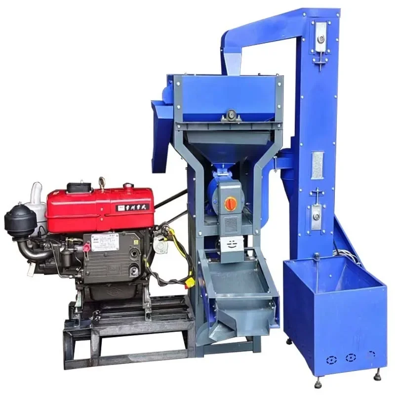 Commercial rice beater, sand removal and impurity removal processing, grain peeling and rice milling machine,