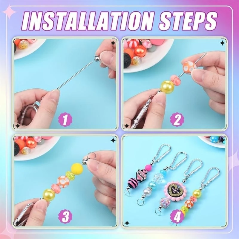 Perlable Schlüsselbeutel, legierte Perlenschlüsselkäse, leerer Schlüsselbund, die Vorräte herstellen