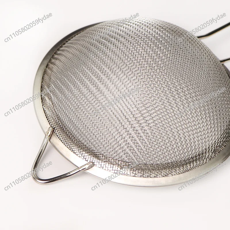 Flour Strainer Mesh With Handle Tea Sifter Kitchen Sieve Filter Tool Fine Stainless Steel Slotted Spoon For Baking Oil Cooking