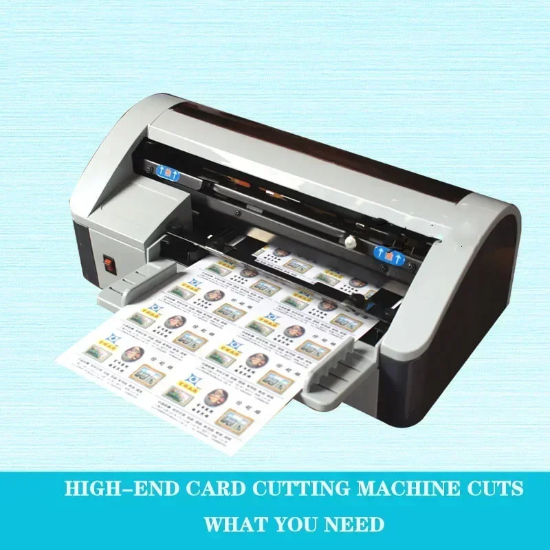 Desktop Semi-Automatic Business Card Cutting Machine 220V/80W Electric Cutting Card Anti-cutting Oblique Self-grinding 220V