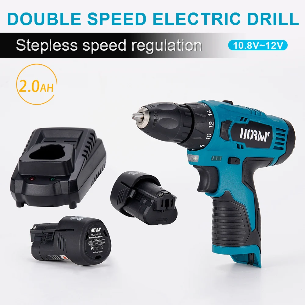 

12V 28N.m Electric Cordless Drill 10mm Screwdriver Hole Electrical Screwdriver Hand Wrench Power Tool For Bosch 12V Battery