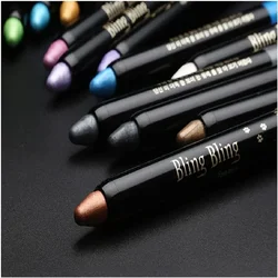15 Colors Pearlescent Eyeshadow Pencil Waterproof Long Lasting Glitter Shimmer Eye Shadow Pen Eyeliner Stick Eyes Makeup Tools