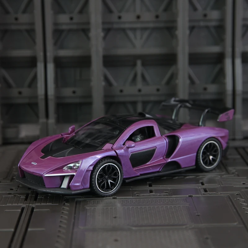 1:32 McLaren SNNA liga modelo de carro coleção de ornamentos, portas e capô do motor, porta-malas pode ser aberto para brinquedos infantis