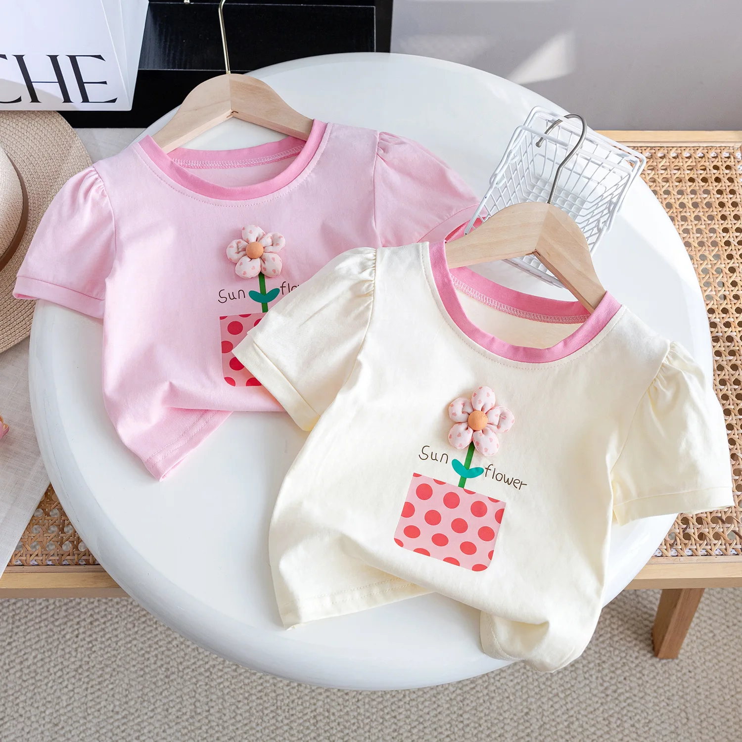 

Милые футболки для девочек, лето 2024, детские хлопковые топы для маленьких девочек, одежда, топы, детская одежда, верхняя одежда, повседневная футболка для малышей 6