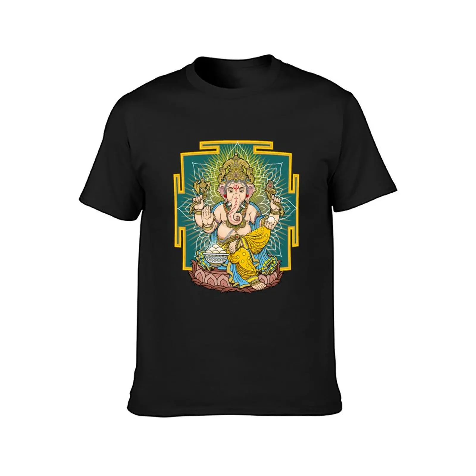 Lord Ganesha on throne T-Shirt cute clothes hippie clothes funny t shirts for men