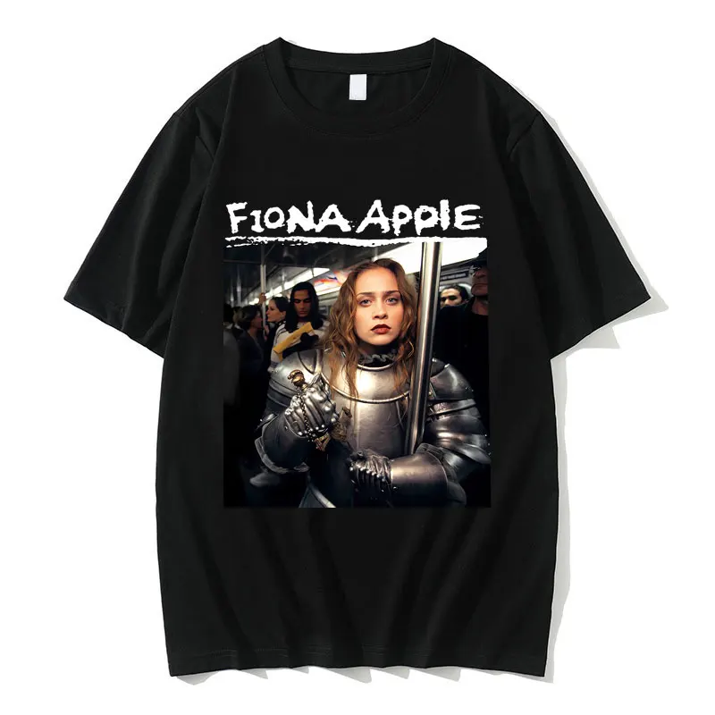 

Костюм Fiona Apple in Armor в стиле рок для мужчин и женщин, модная уличная одежда оверсайз, Винтажная футболка с коротким рукавом в стиле хип-хоп