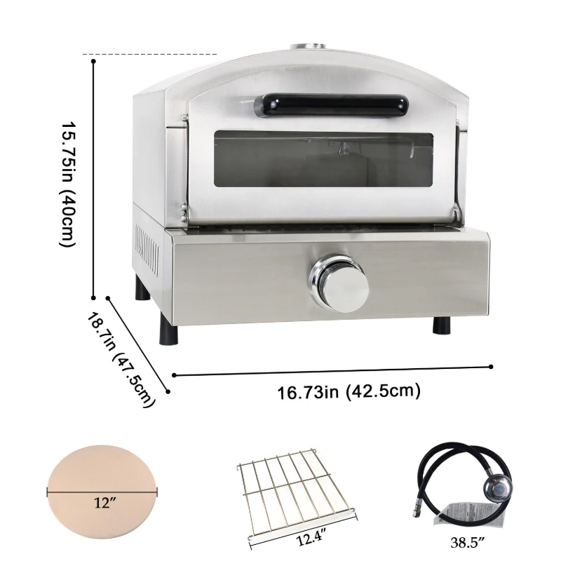 Outdoor Gas Pizza Oven Hot Stainless Steel Camping Portable Fruit And Wood Particle Furnace Barbecue