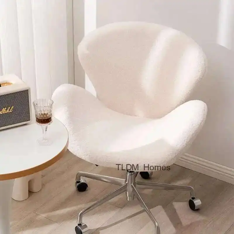 

Lazy Casual Single Sofa Chair Metal Sliding Wheelchair Living Room Balcony Back Lounge Chair Study Can Be Raised Office Chair