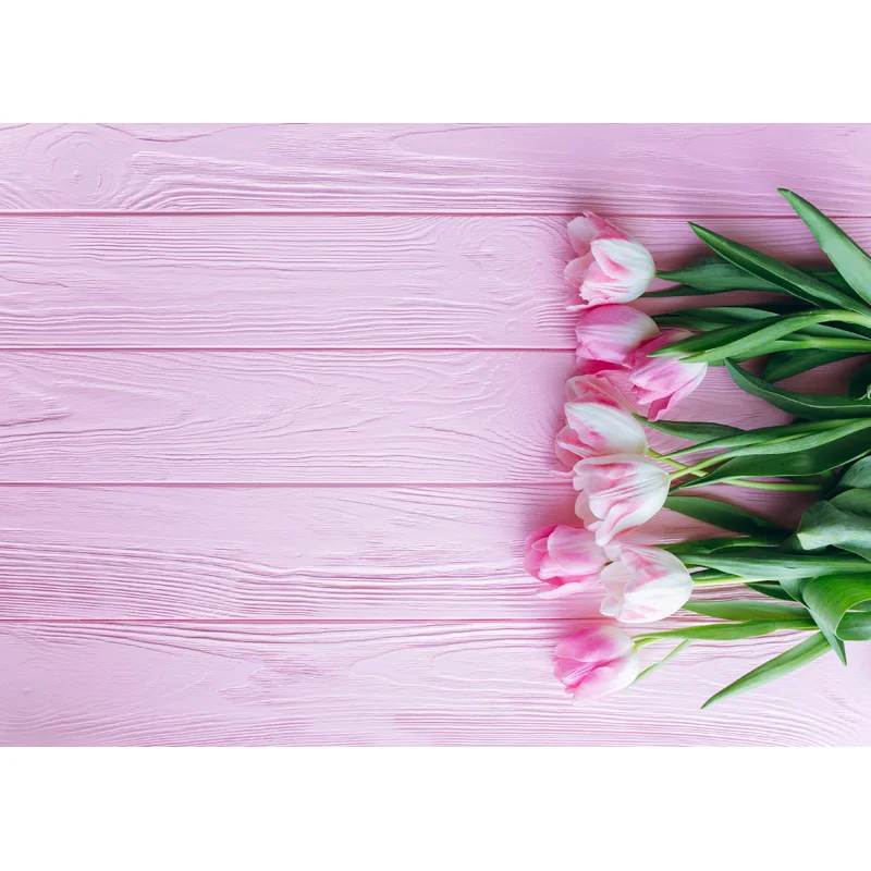 Vinyl Custom Photography Backdrops Props Flower Wood Planks Photo Studio Background MB -01