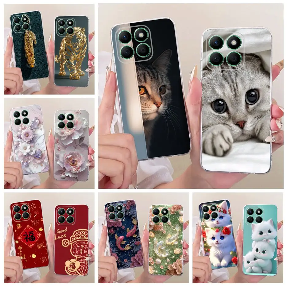 For Honor X8a Case Honor X8b X8C Cute Cat Fashion Painted Cover Soft Silicone Case For Honor X8C X 8a 8b HonorX8a HonorX8C Shell