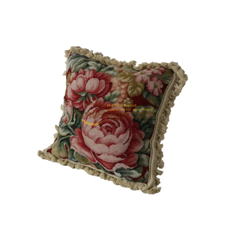 National woven pillows needlepoint floss pillow high-density art during the Renaissance