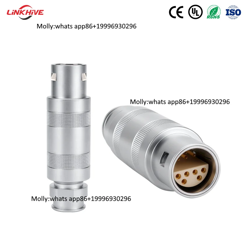 Custom Design 0S 1S 2S 3S S Series Straight Plug Socket Connector 2-18Pin High Voltage Electrical Push Pull Circular Connectors
