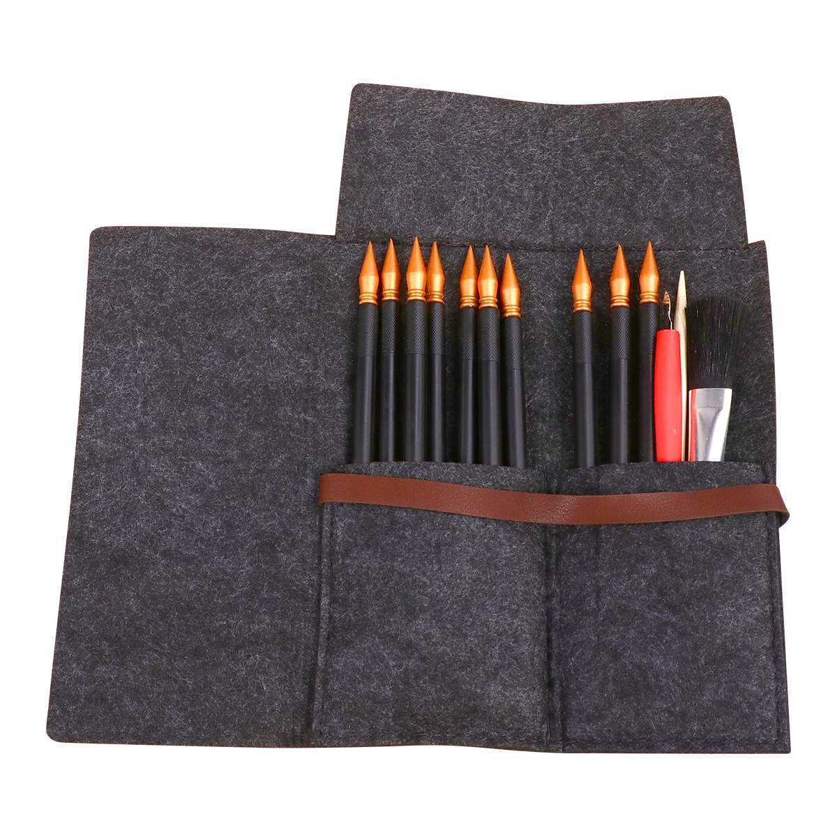 

14pcs Scratching Drawing Tools Multipurpose Painting Stylus Scraper Set Scratch Pens Bamboo Stick Storage Bag Art Supplies