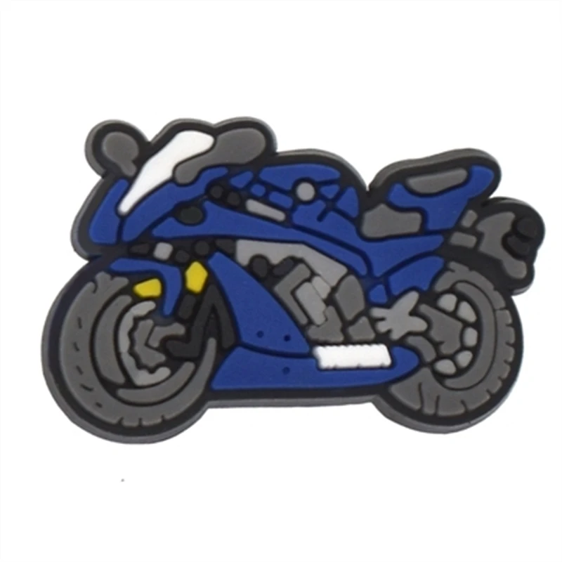 Racing Motor Shoe Charms for Crocs Accessories Kids Clogs Pins Boy Badges Men Jeans Women Decorations Buckle Shoes Accessories