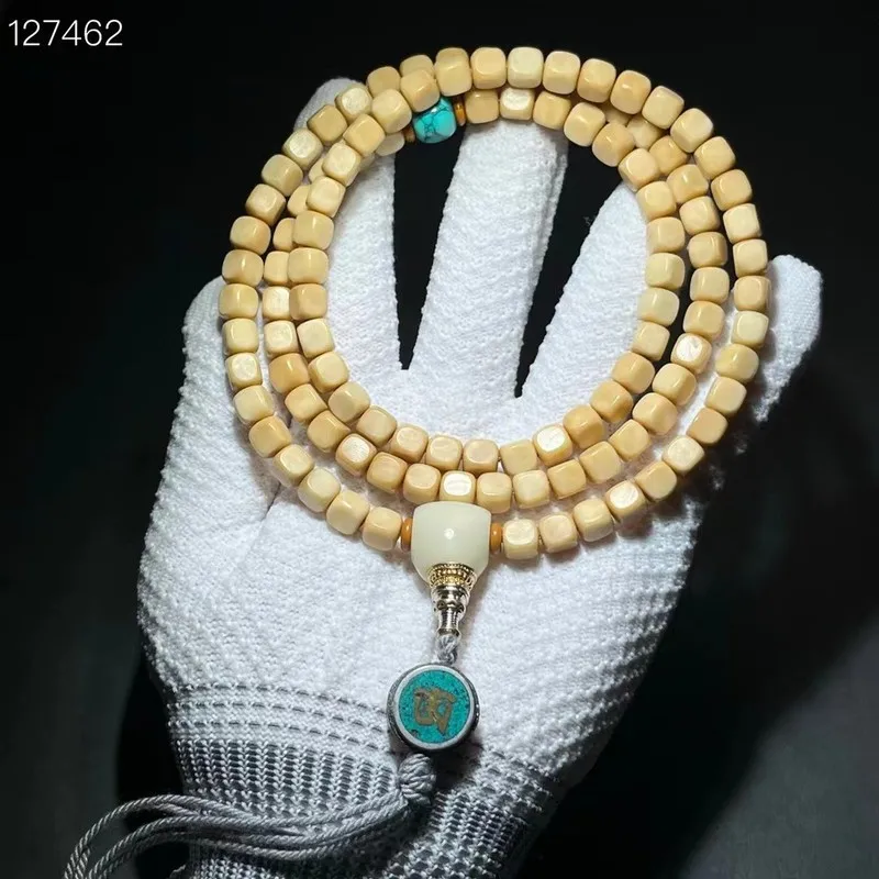 Six-sided DIY Dragon Ridge Bodhi Bracelet 6mm Buddha Bead Necklace Pendant Jewelry for Men and Women Couple's Sweater Chain