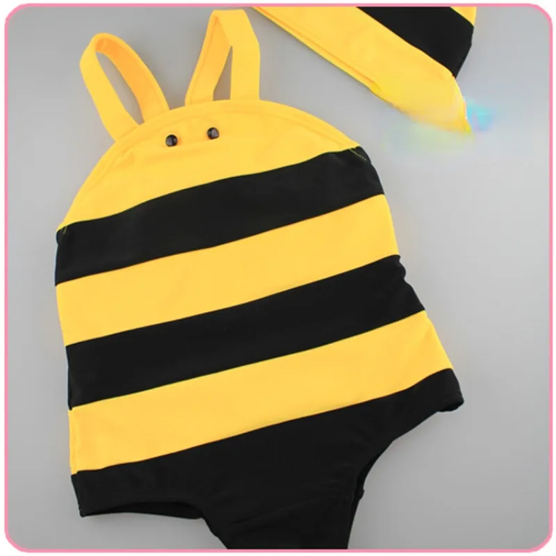 Kawaii Girl Swimwear 2 Pieces Kids Bikini Set for Children Print 2024 Biquini Bee Swimming Suit 8~14Y Kids Swimsuit Dropship