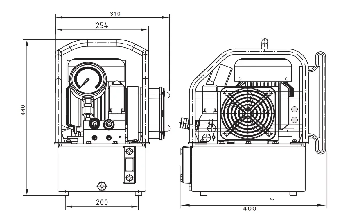 High Efficiency 700Bar/70Mpa/10000PSI Electric Hydraulic Power Unit for Hydraulic Torque Wrenches