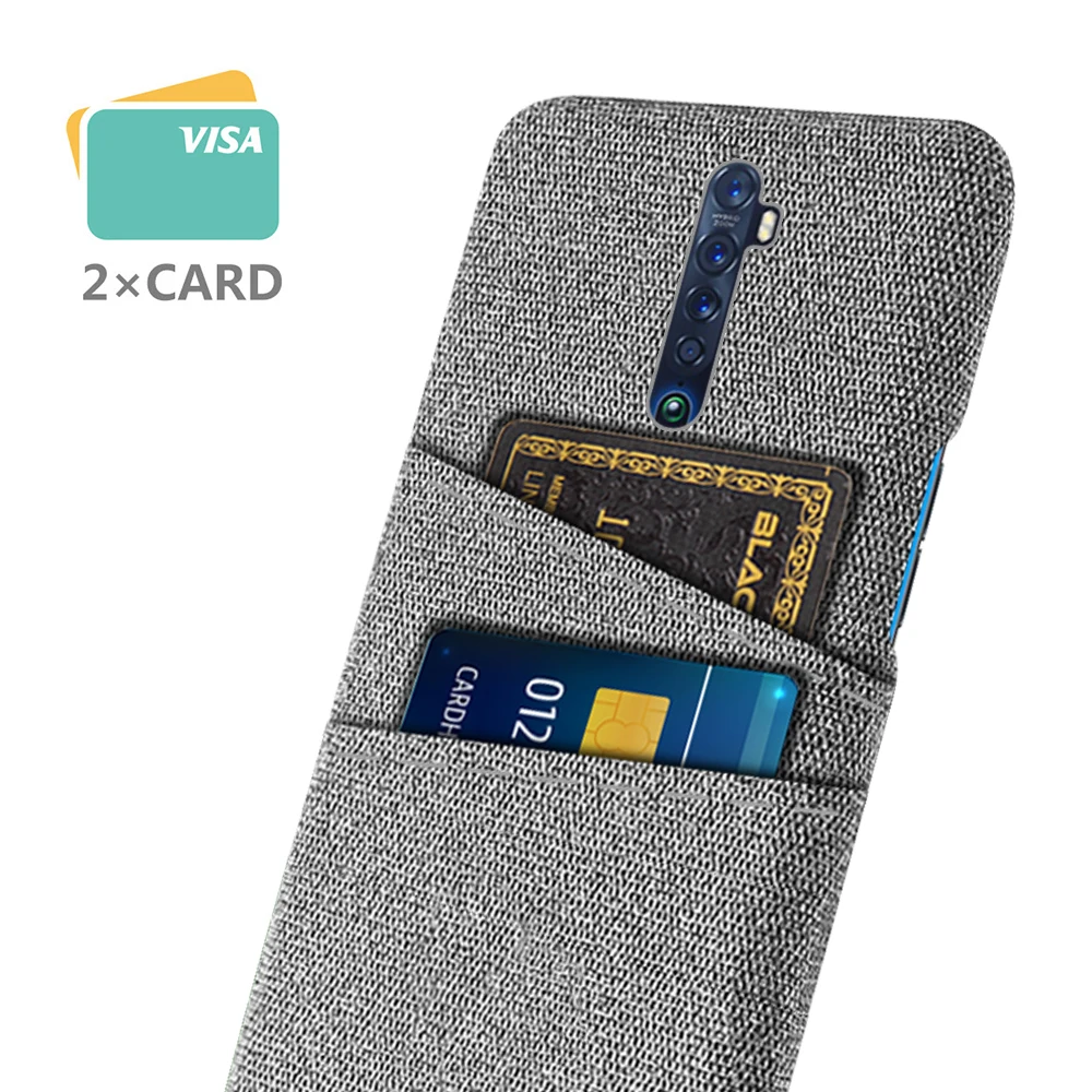 Wallet Case For OPPO Reno 2 Z 2Z 2F Case Fabric Dual Card Cover For OPPO Reno 2Z 2F 2 Z RenoZ Reno2 Reno2F Reno2Z Coque Funda