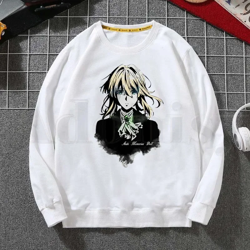 Japanese Anime Violet Evergarden Aesthetic Manga Spring Autumn Male Casual Hoodies Sweatshirts Men's Hoodies Sweatshirt Tops