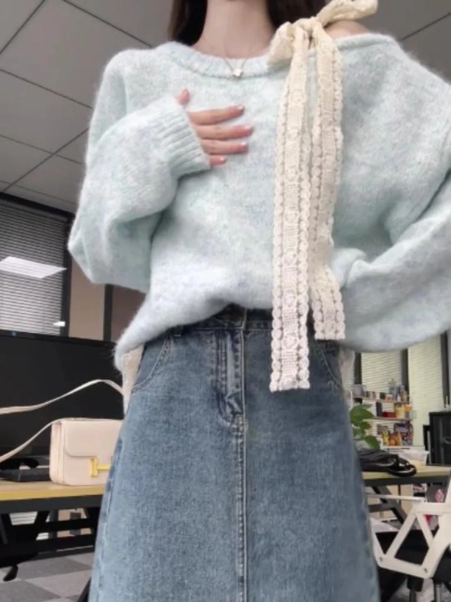 

Sweaters Jumpers Pullovers Women High Stretch High-Fashion Twisted Neck Western Woolens Turtleneck Knitted Cashmere Artistic Fit