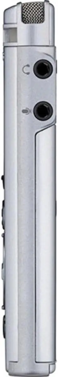 Grabadora de Voz Olympus DM-720 con 4 GB, Ranura Micro SD, Carga USB, Conexión PC Dirección, Modo de Transcripción, Plata