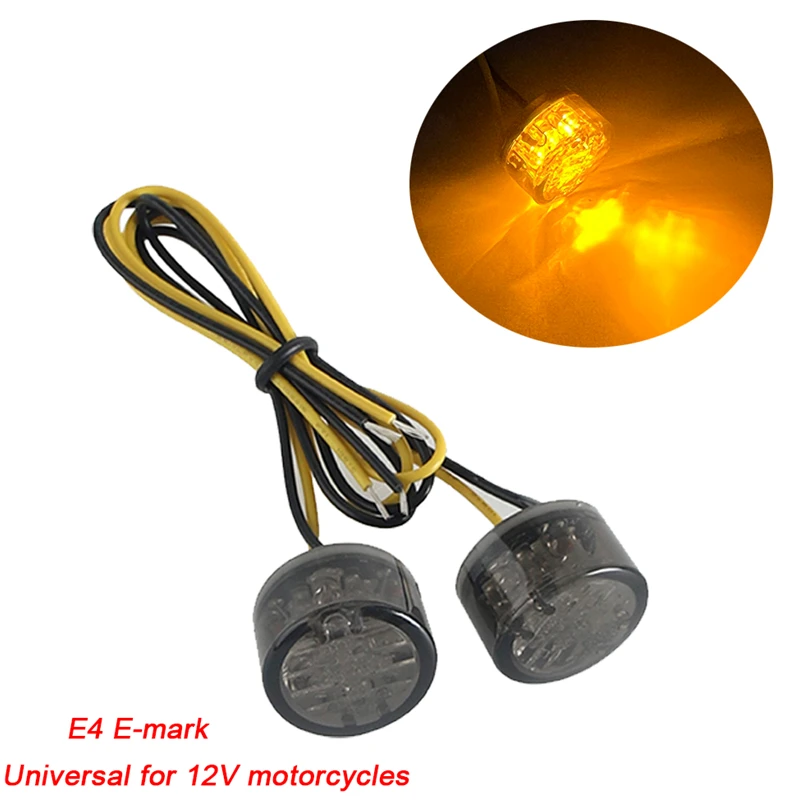 AliExpress papanda E4 E-Mark Turn Signal Light Motorcycle LED Mini Indicator Light Universal 12V Turn Signal Lamps For Harley Dirt Bike Street Bike