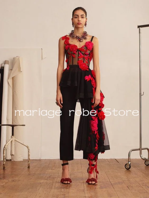 Black Red Ankle Len… - image