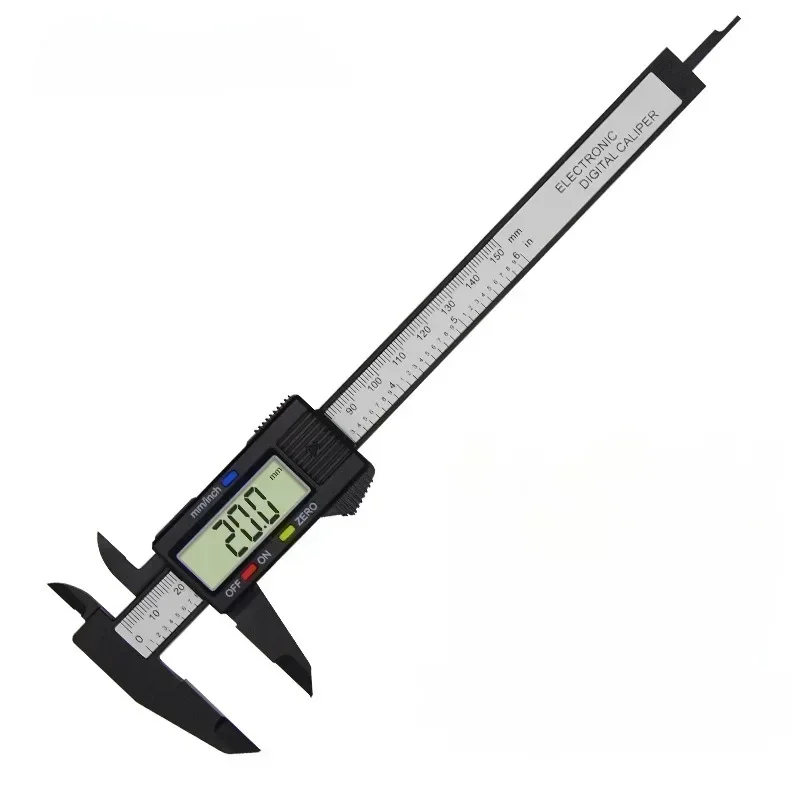 150mm Electronic Digital Caliper Carbon Fiber Dial Vernier Caliper Gauge Micrometer Measuring Tool Digital Ruler